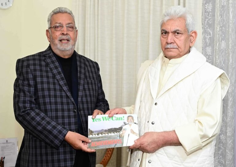 Former Min, members of CAT Jammu bench call on LG  Manoj Sinha