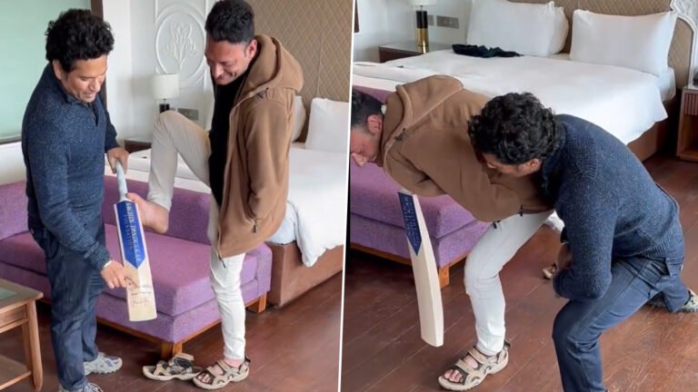 Sachin Tendulkar Meets J&K Para Cricketer Hussain Lone, Extends Inspiring Message: ‘To Amir, The Real Hero, Keep Inspiring